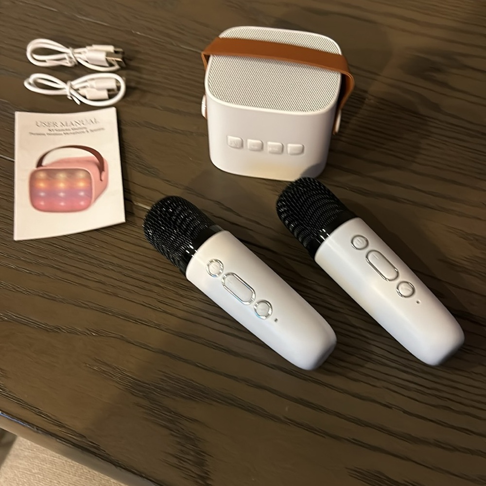 NWT…Adorable Kids Mini Karaoke Set with 2 Microphones